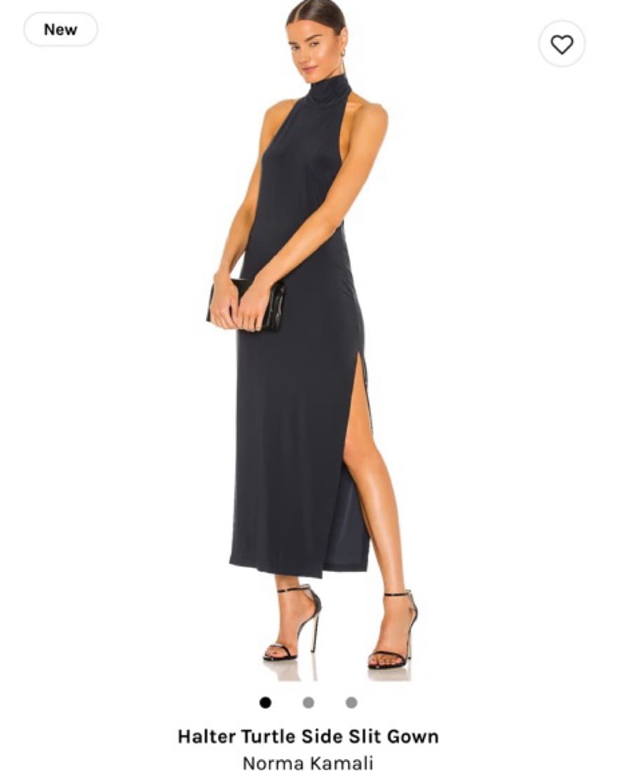 Norma Kamali Halter Turtle Side Slit - Image 2