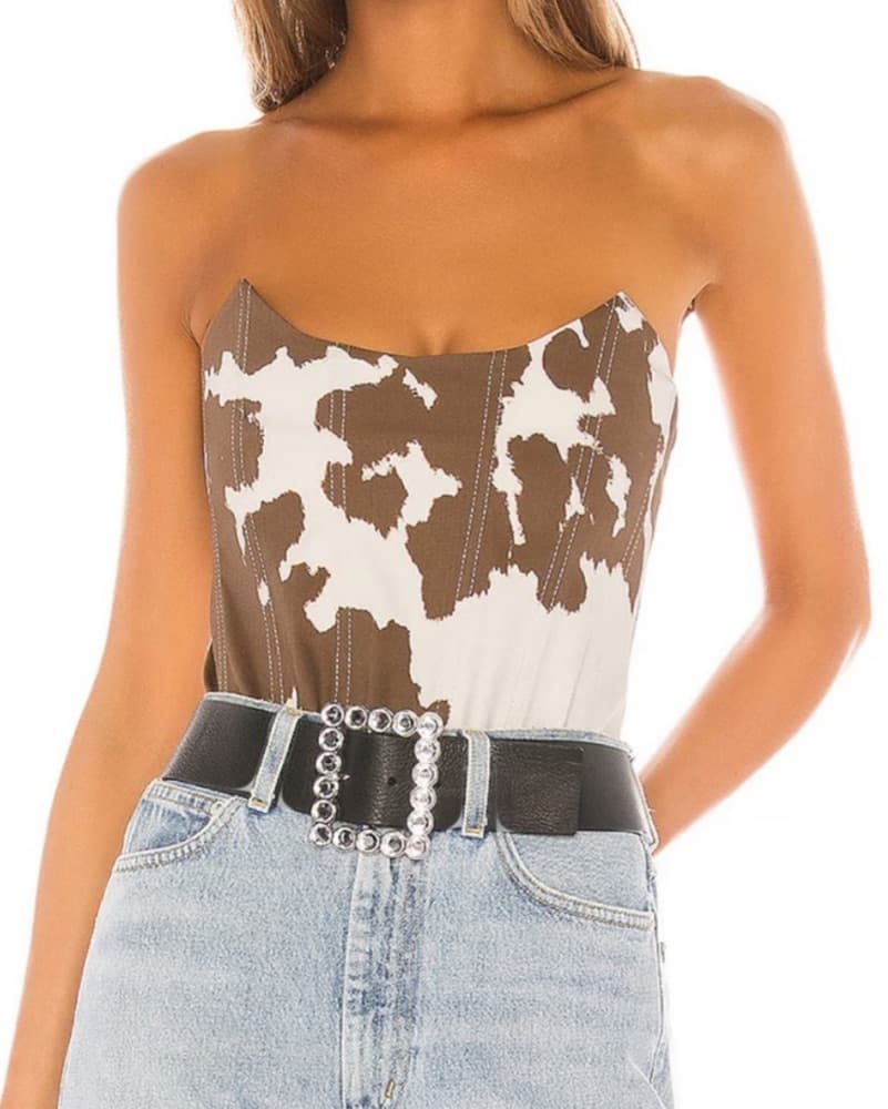 Miaou Cow Print Corset Top  - Image 6