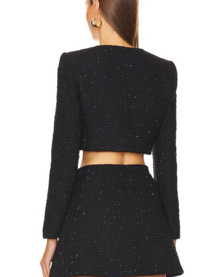 Self-Portrait Boucle Crop Jacket - Image 3