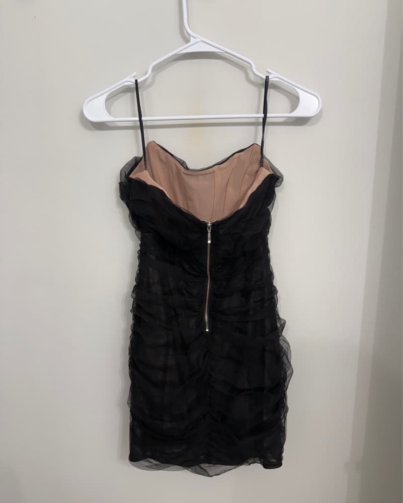 Black White Fox Mini Dress - Image 2