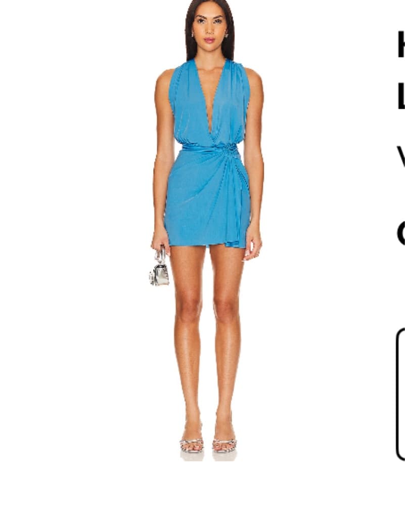 Blue Halter Cover Up Dress - Image 3
