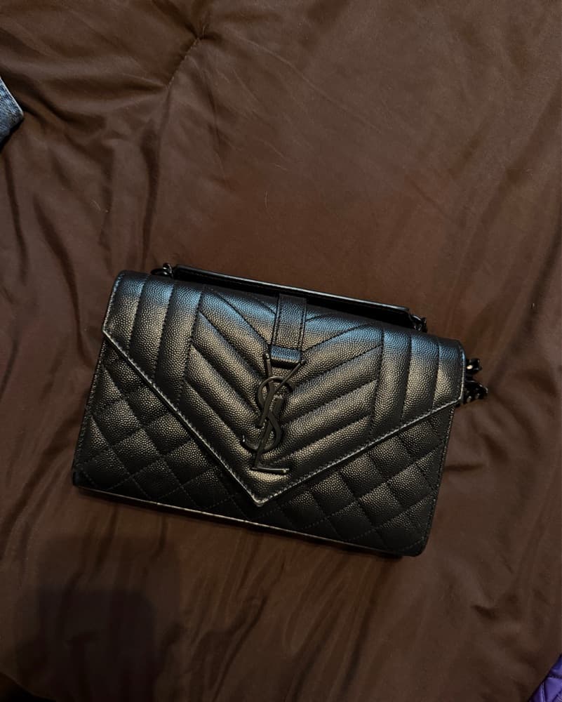 Black YSL Flap Bag - Image 1