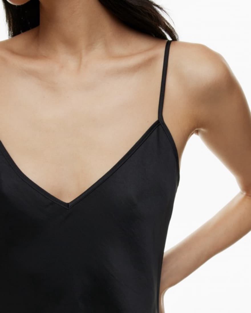 Black Midi Slip Dress - Image 2