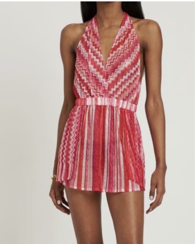 Missoni Vibrant Zig-Zag Halter Romper - Image 1