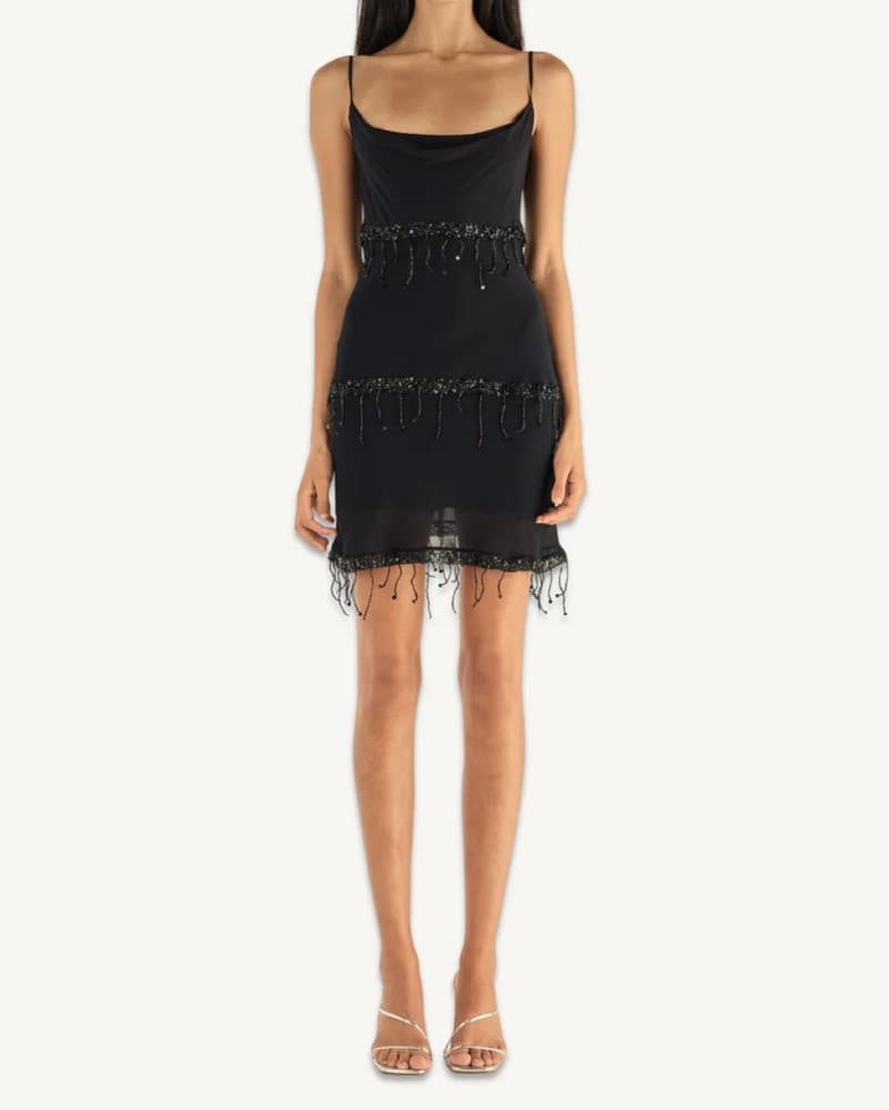 NEW Asta Resort Layla Beaded Mini Dress - Image 4