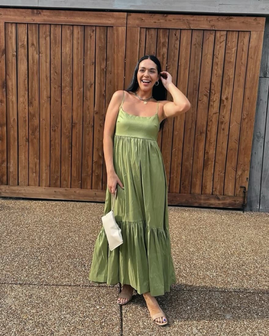 Green garden Summer Dress  - Image 2