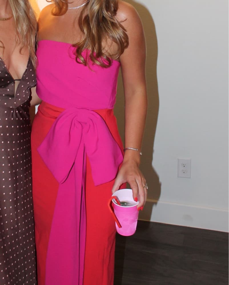 Mixed Color Bow Gown - Image 4