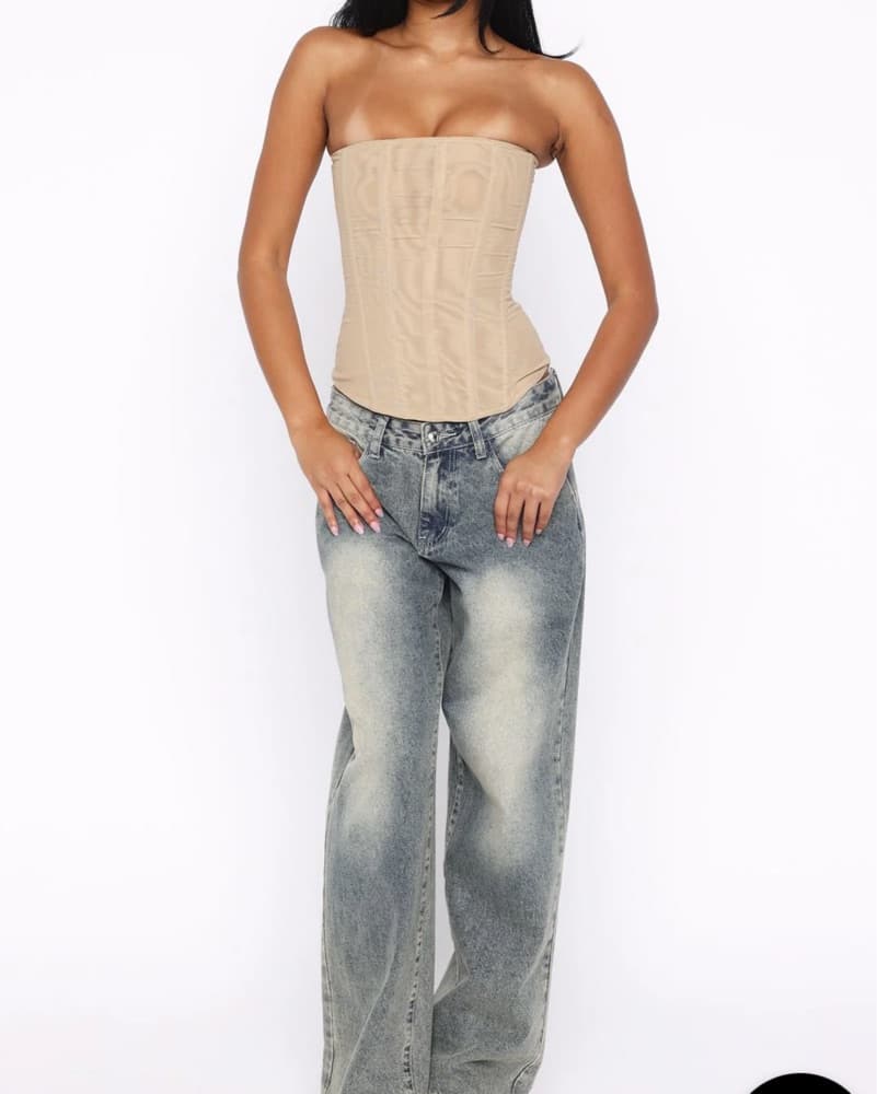 White Fox Bustier Corset Top - Image 2