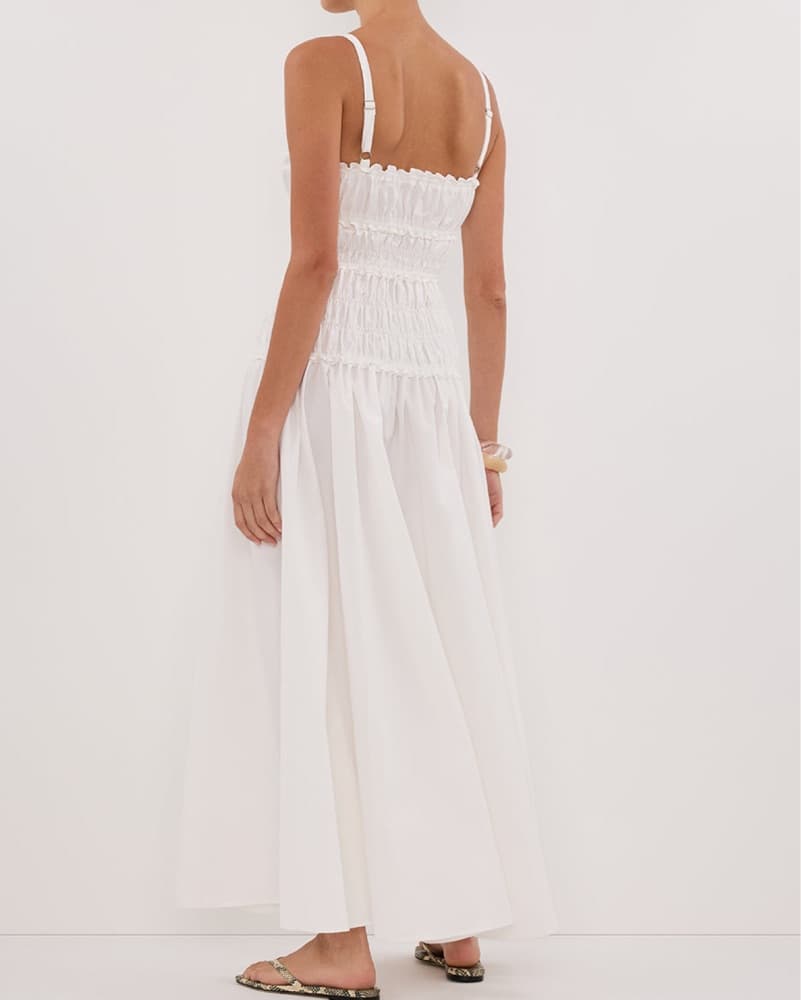Dissh White Tiered Midi Dress - Image 3
