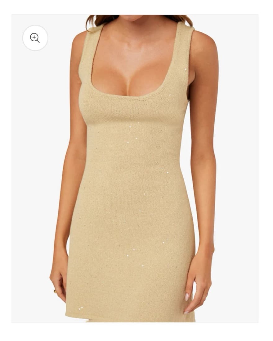 WEWOREWHAT SCOOP NECK MINI DRESS in PALE - Image 2