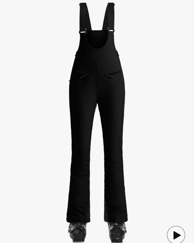 Black Slimming Ski Bibs  - Image 1