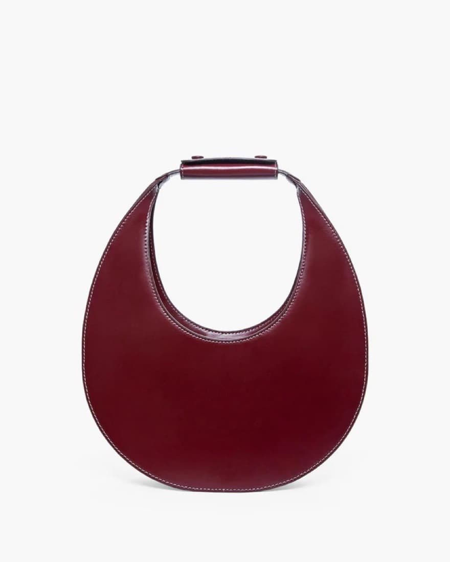 Staud Moon Bag In Raspberry - Image 1