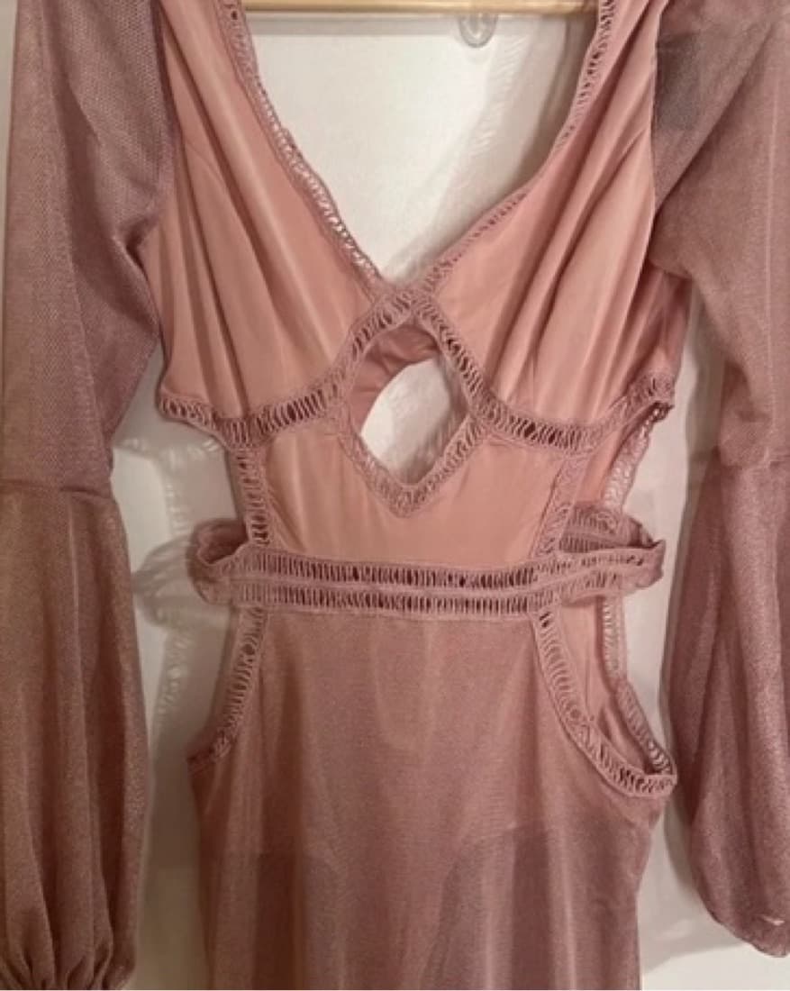 Elegant Dusty Rose Maxi Dress - Image 3