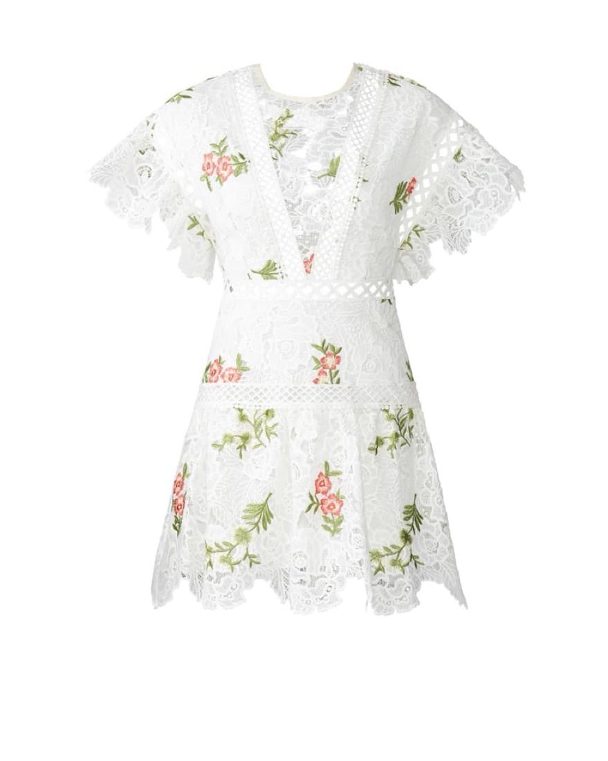 Elegant Floral Lace Dress - Image 1