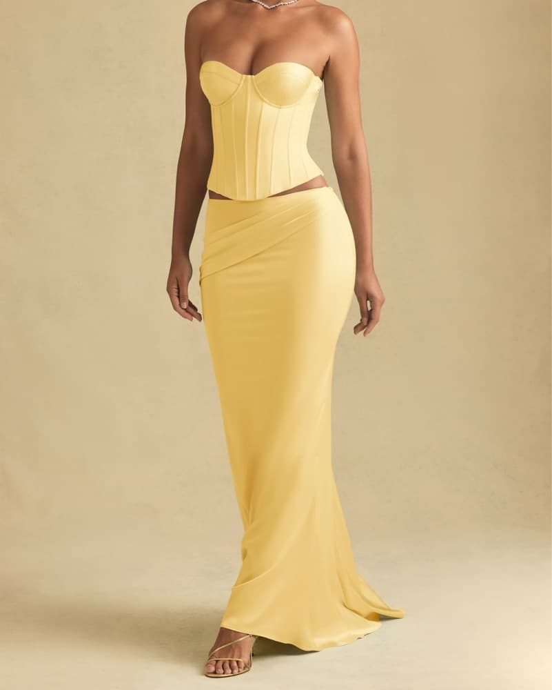 Yellow Corset And Maxi Skirt  - Image 4