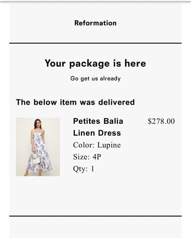 Reformation Blue & White Midi Dress - Image 3