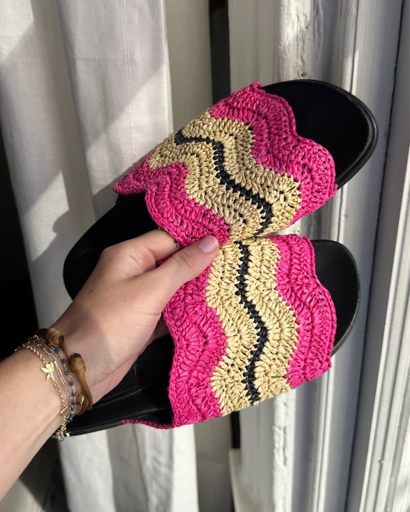 Marni Raffia Slides Sandals - Image 2