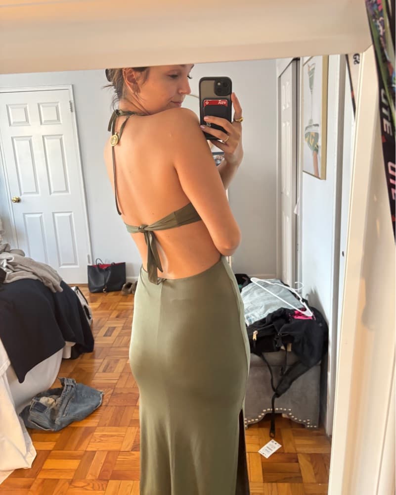 Green Cutout Maxi Dress - Image 2