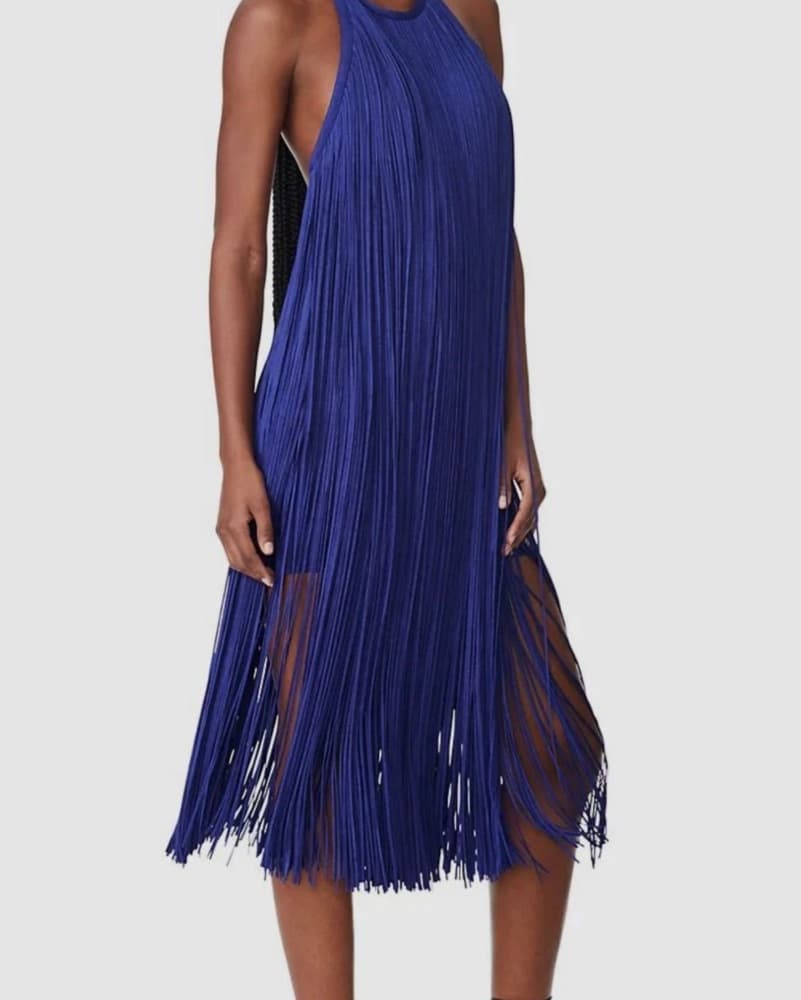 Herve Leger Fringe Dress - Image 2
