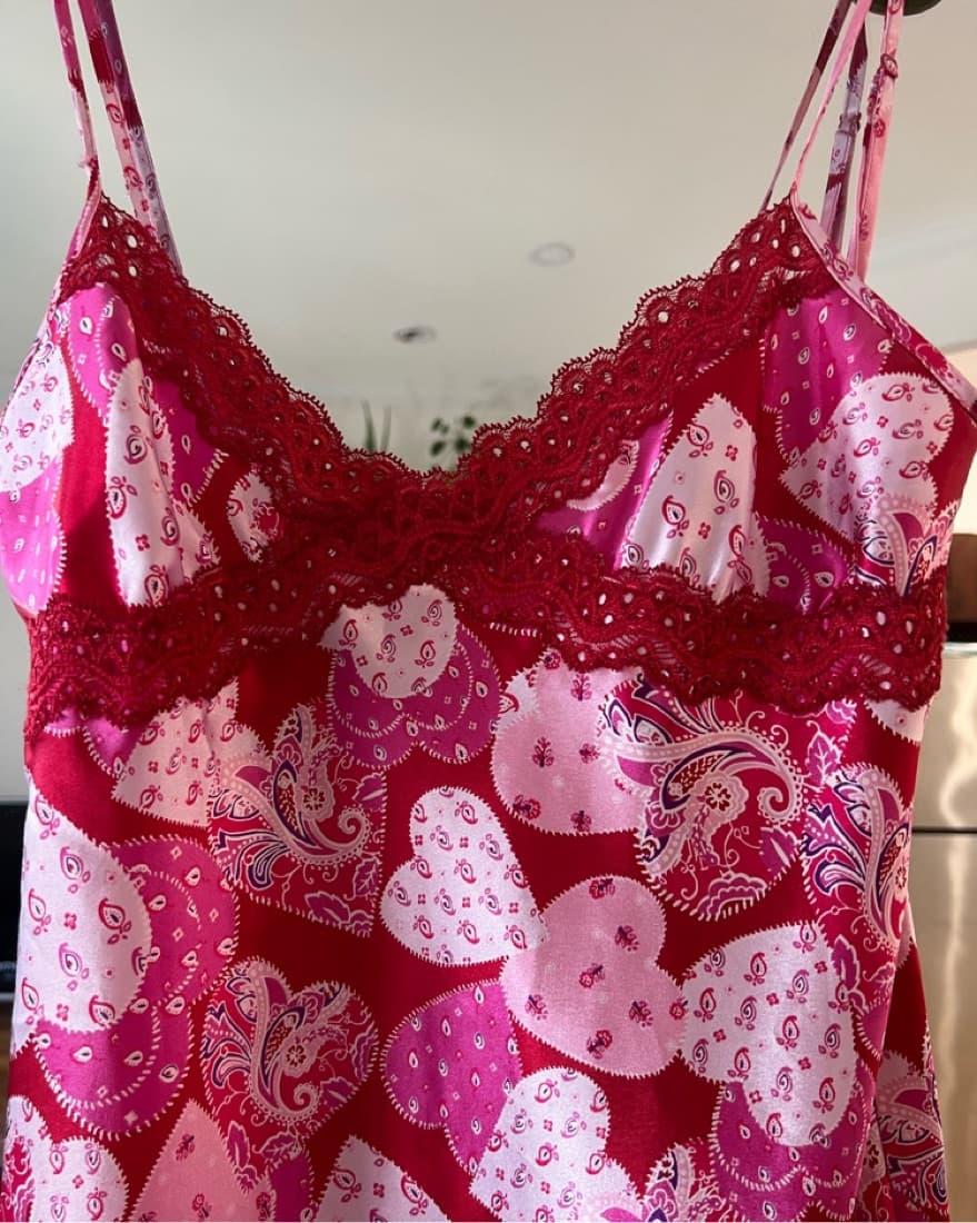 Vintage Pink Heart Slip - Image 2