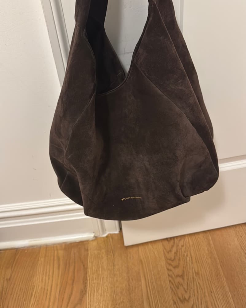 Stuart Weitzman Brow Suede Hobo - Image 1