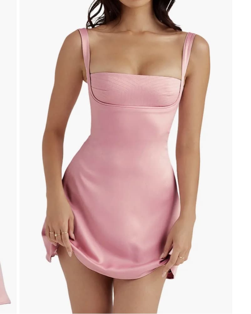 Elegant Pink Mini Dress - Image 1