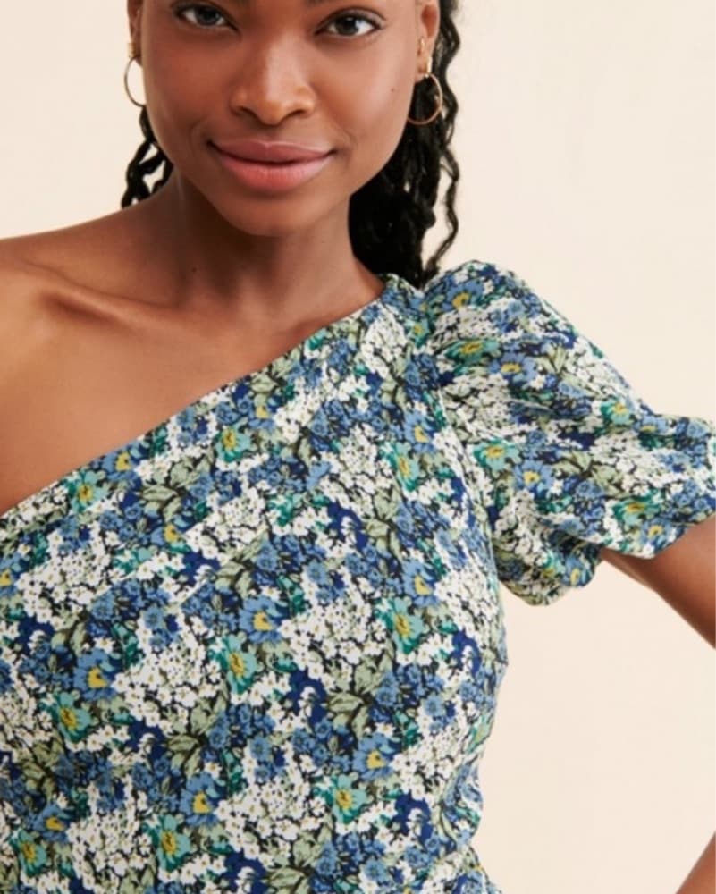 ASTR Floral One Shoulder Santorini Dress - Image 4
