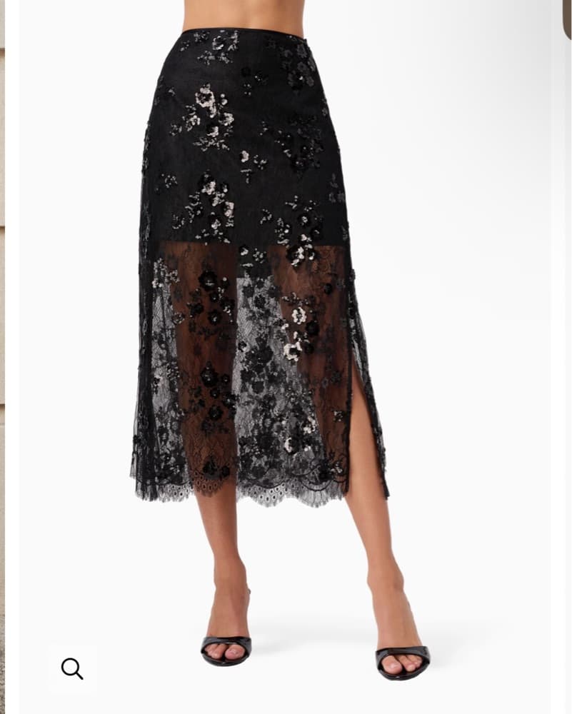Alexis Sequin Lace Maxi Skirt - Image 3