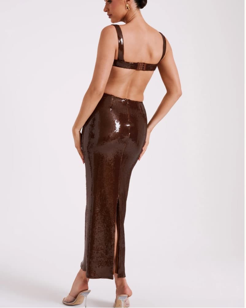 Adoria sequin cut out maxi dress - Image 2