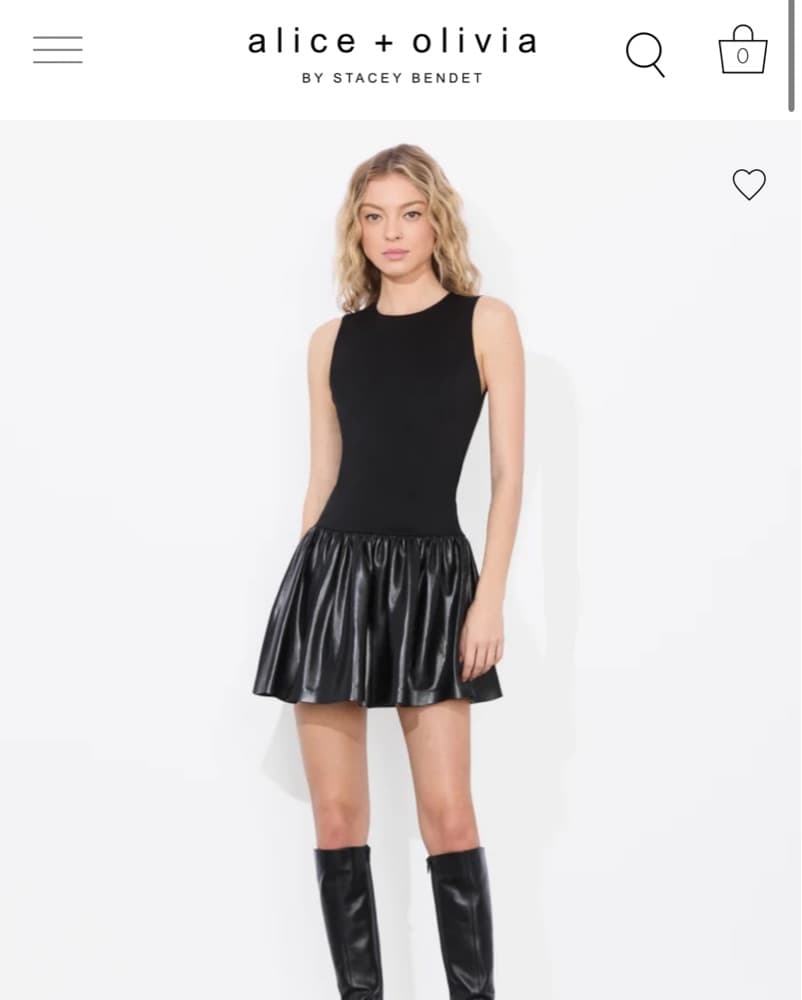 Alice & Olivia Drop Waist Mini Dress - Image 1
