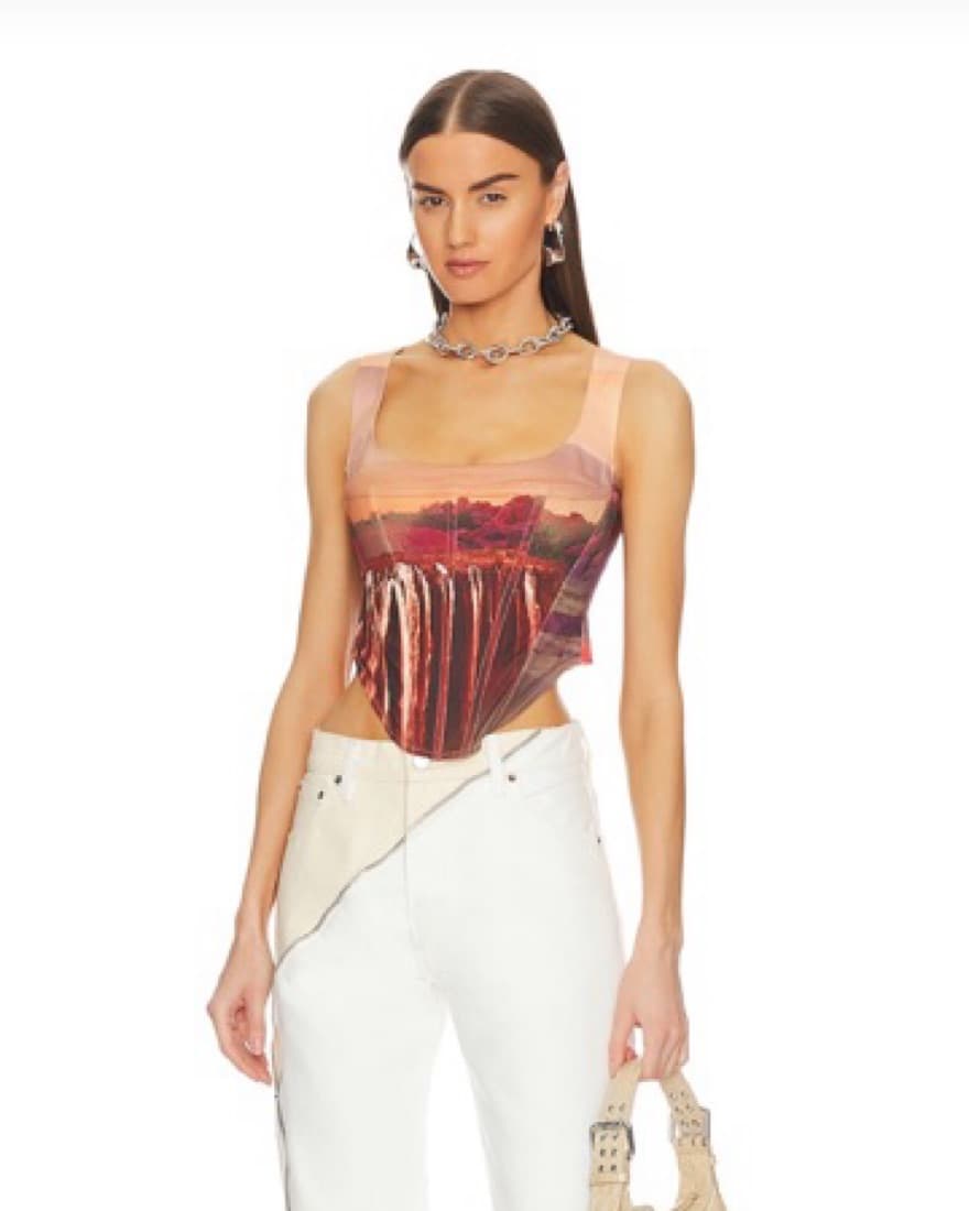 MIAOU Pink And Orange Corset - Image 3