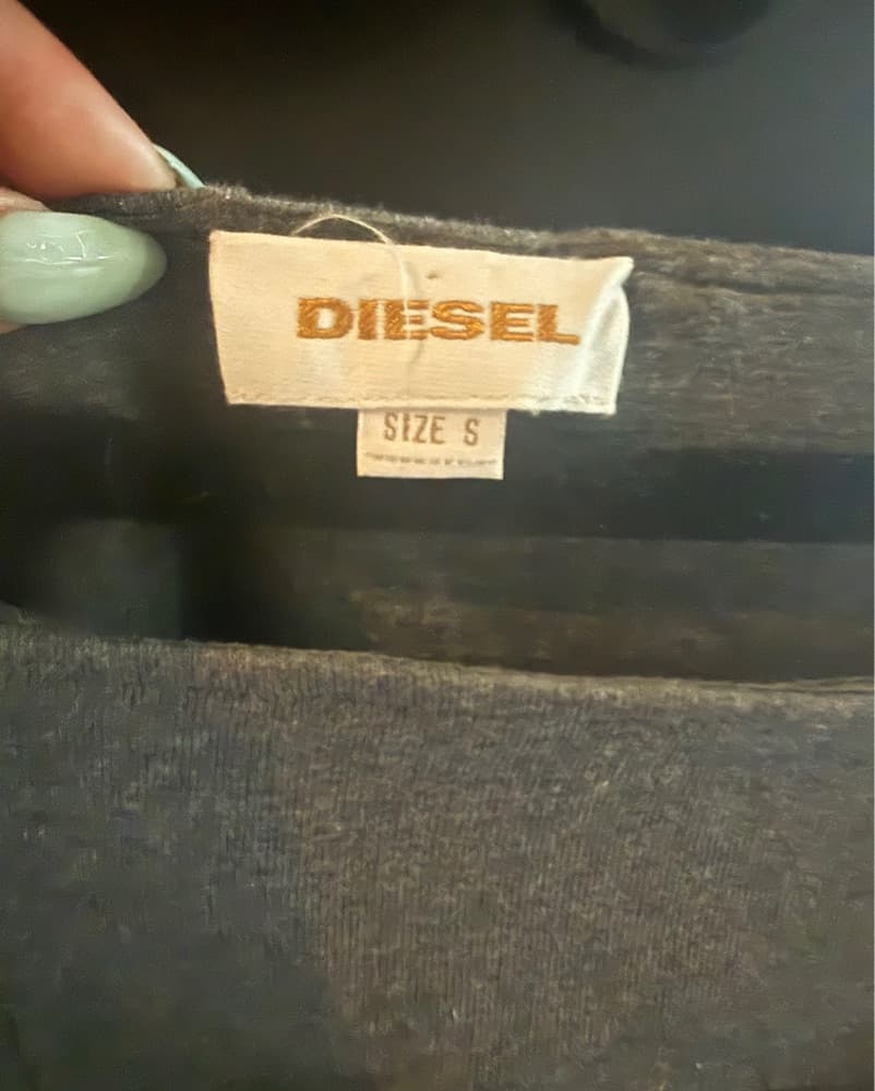 Diesel Ruched Gray Bodycon Dress - Image 4
