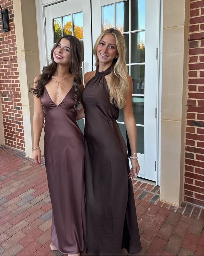 Brown Formal Dress - Image 3
