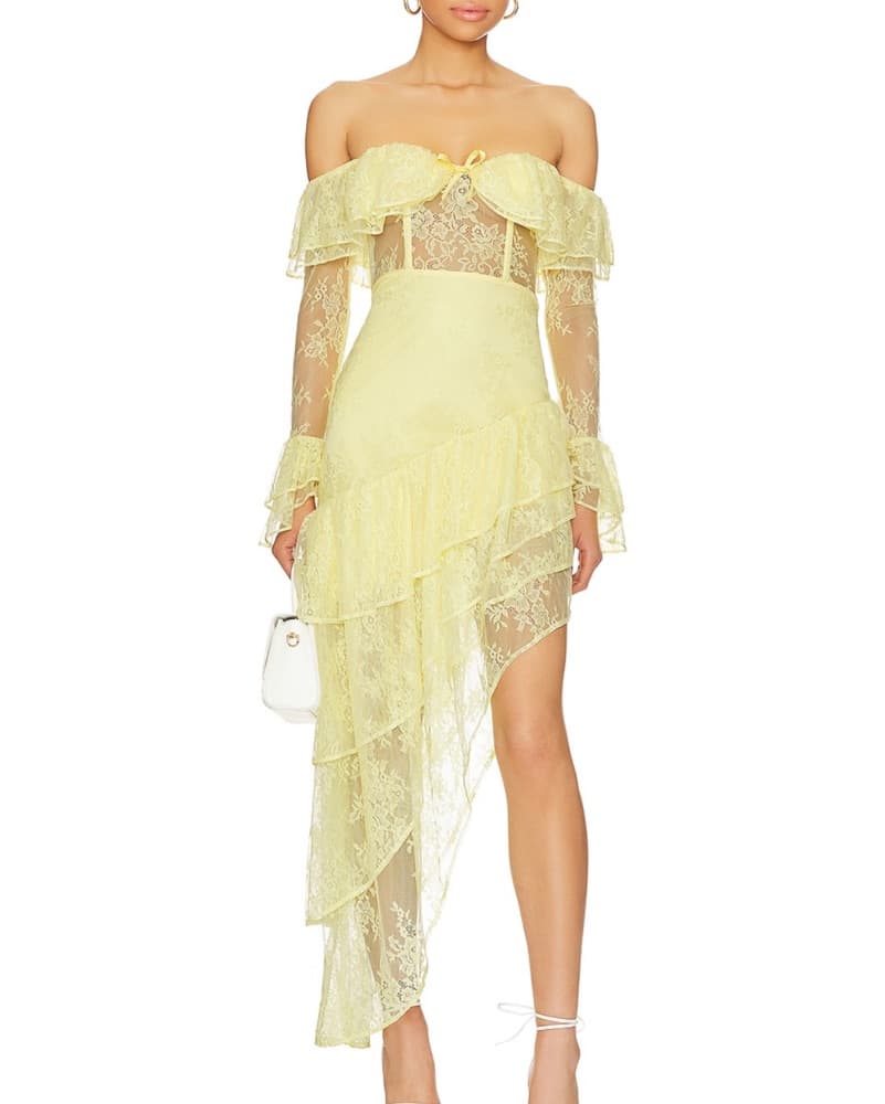 Majorelle Yellow Maxi Dress - Image 3