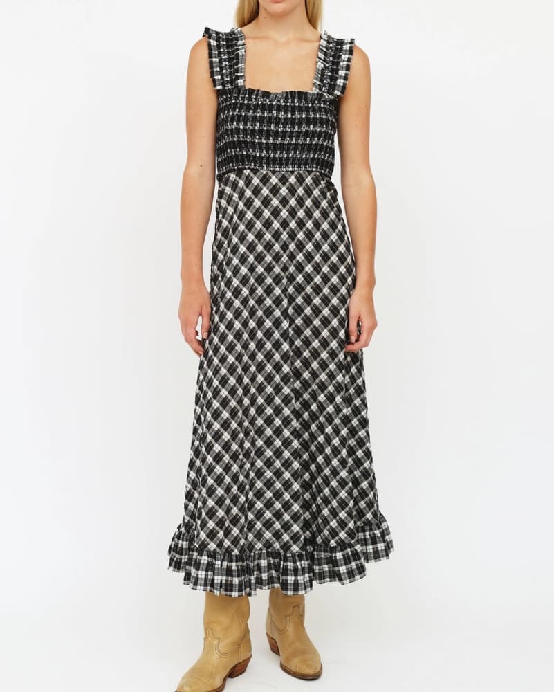 GANNI Seersucker Midi Dress  - Image 2