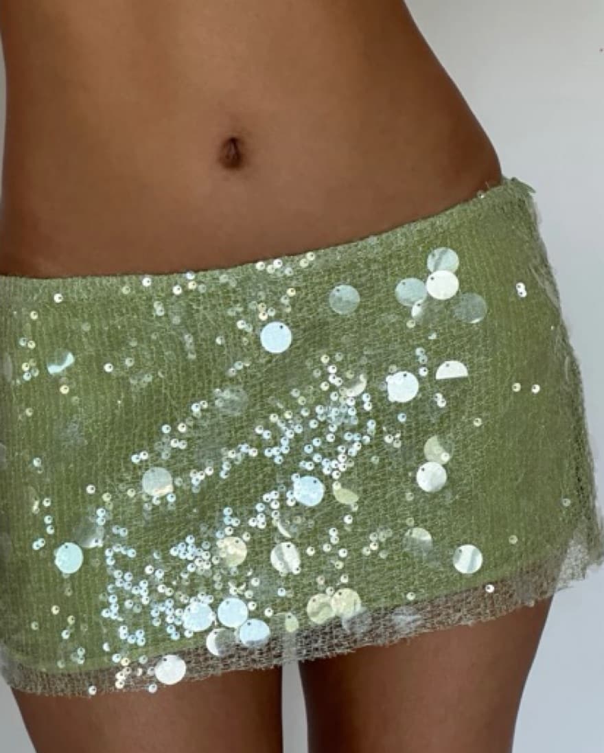 Cherie Attire Belle Mini Sequin Skirt    - Image 1