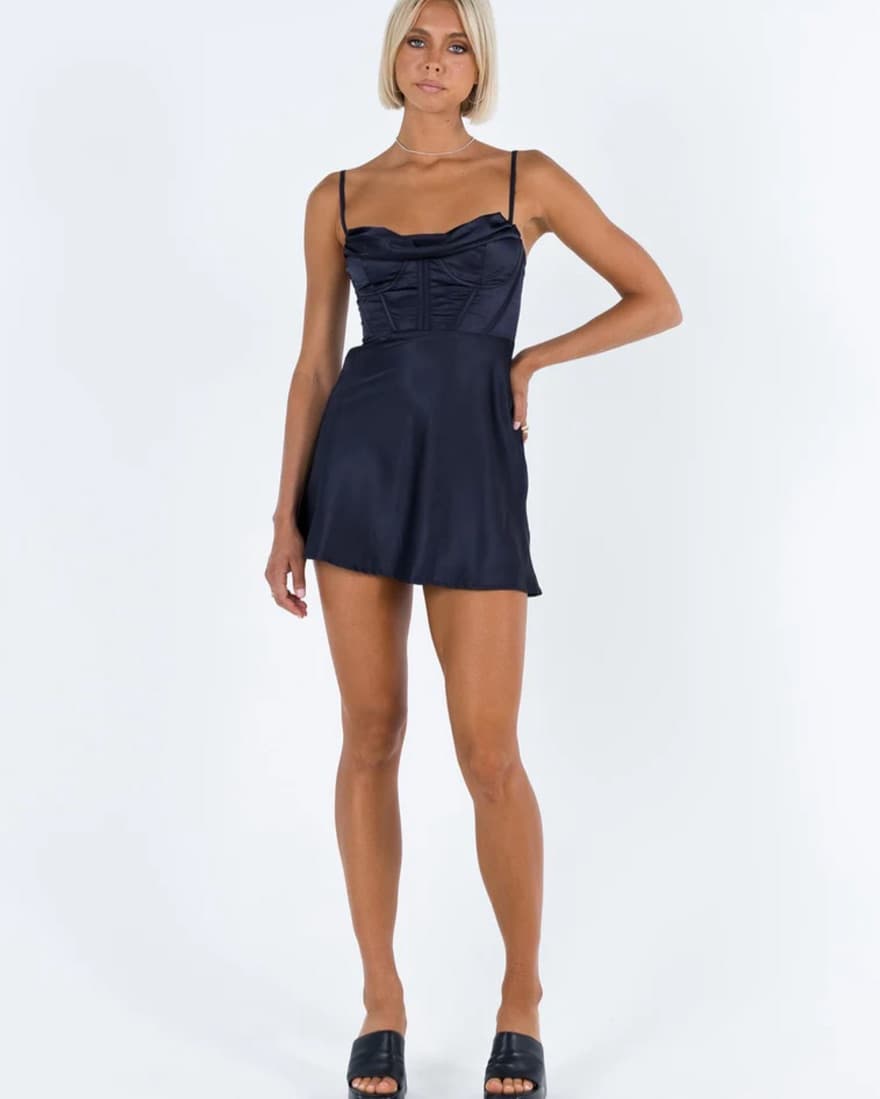 Spotlight Mini Dress Navy - Image 4