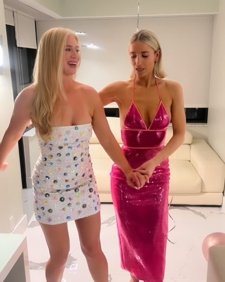 Pink Sparkle Midi Dress - Image 1