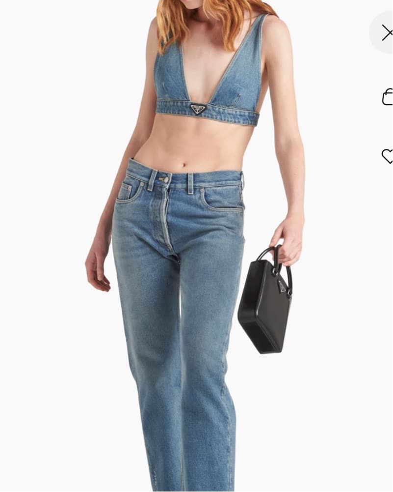 Prada Organic Denim Bra Top - Image 1