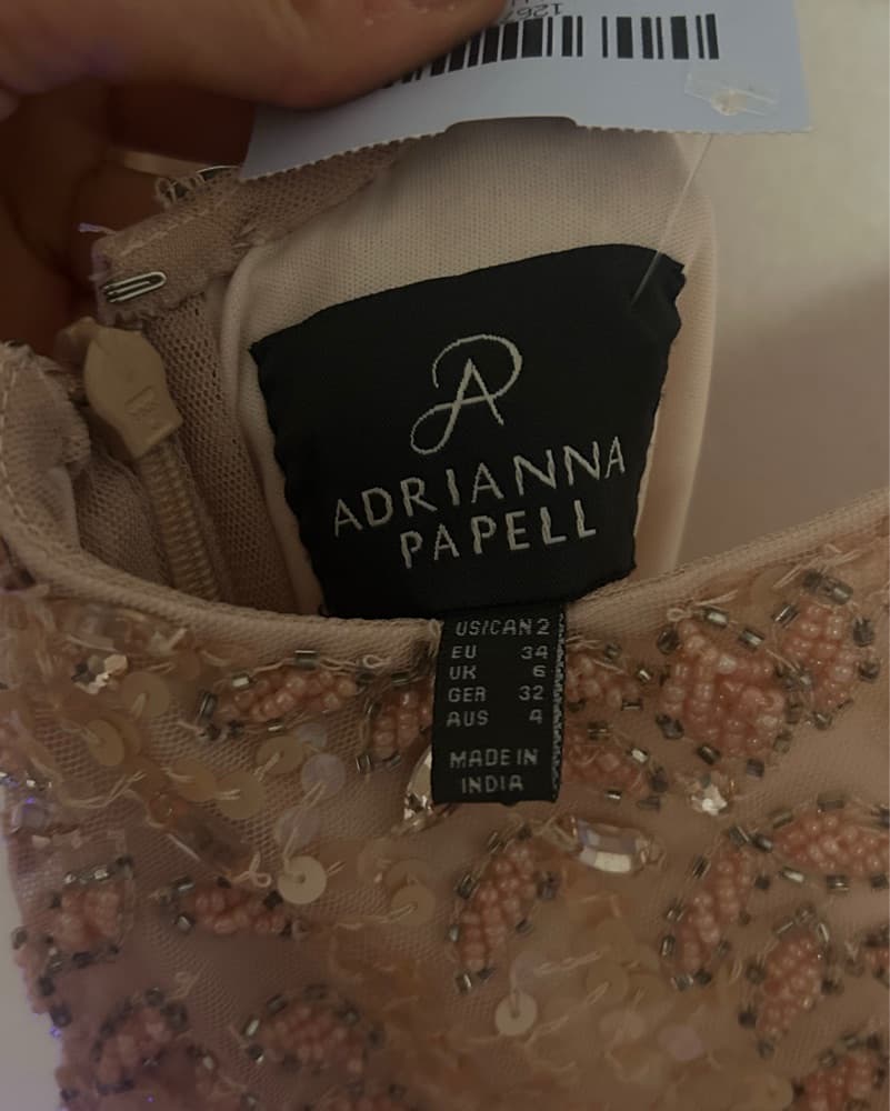 Blush pink beaded sequin mini dress - Image 4