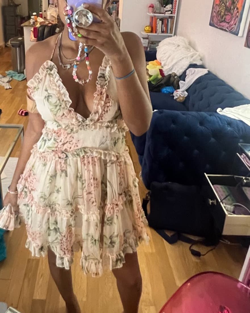 floral ruffle dress - Image 3