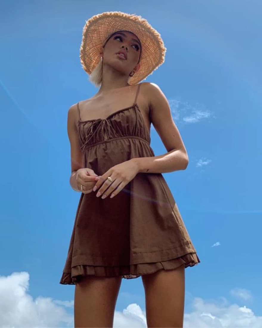 Brown Mini Dress - Image 1