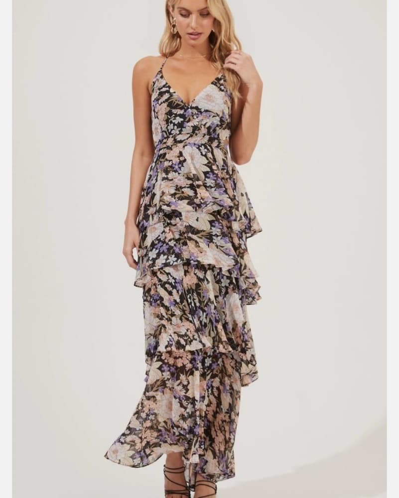 Astr The Label Floral Tiered Dress XS - Image 1