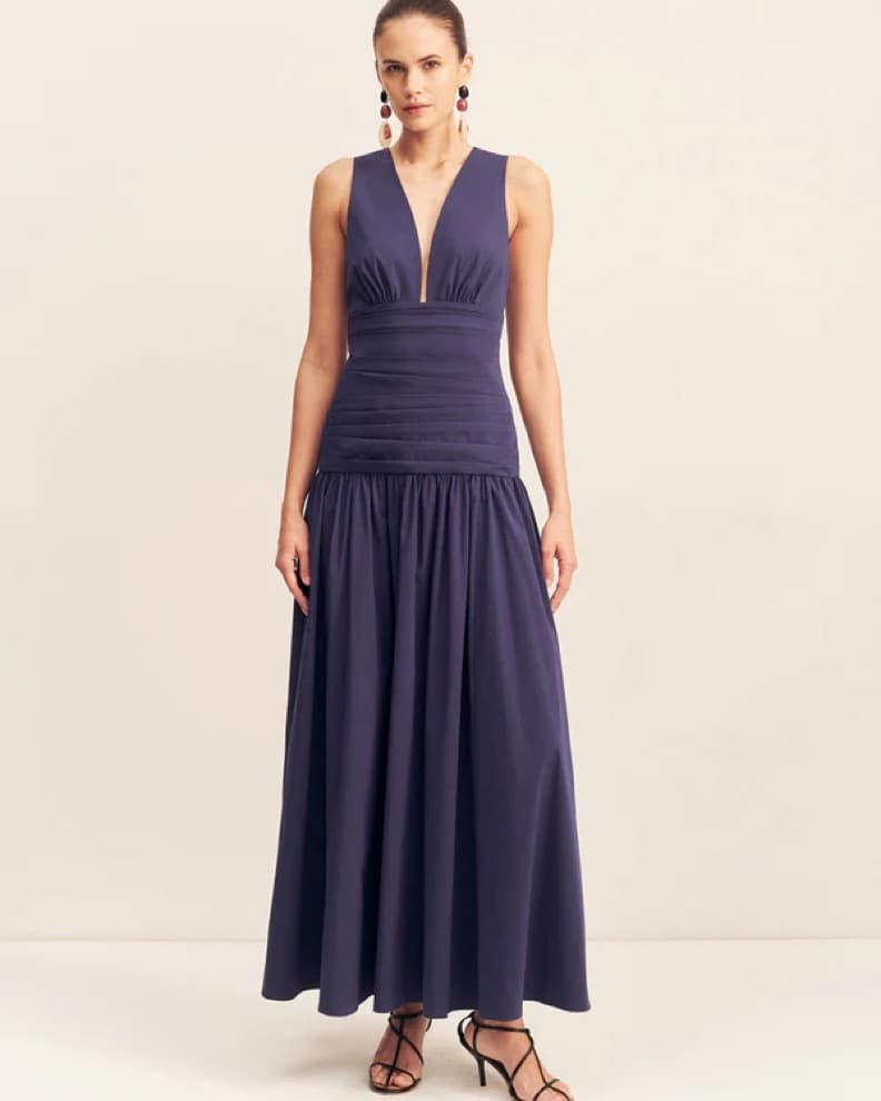 Shona Joy Plunge Gathered Dress - Image 1