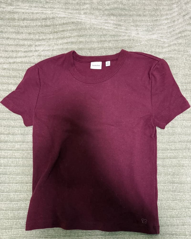 Burgundy Casual Tee - Image 1