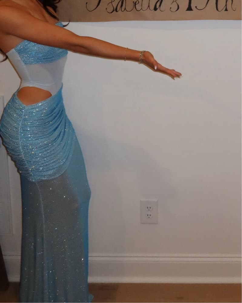 Baby Boo Long Blue Dress - Image 4