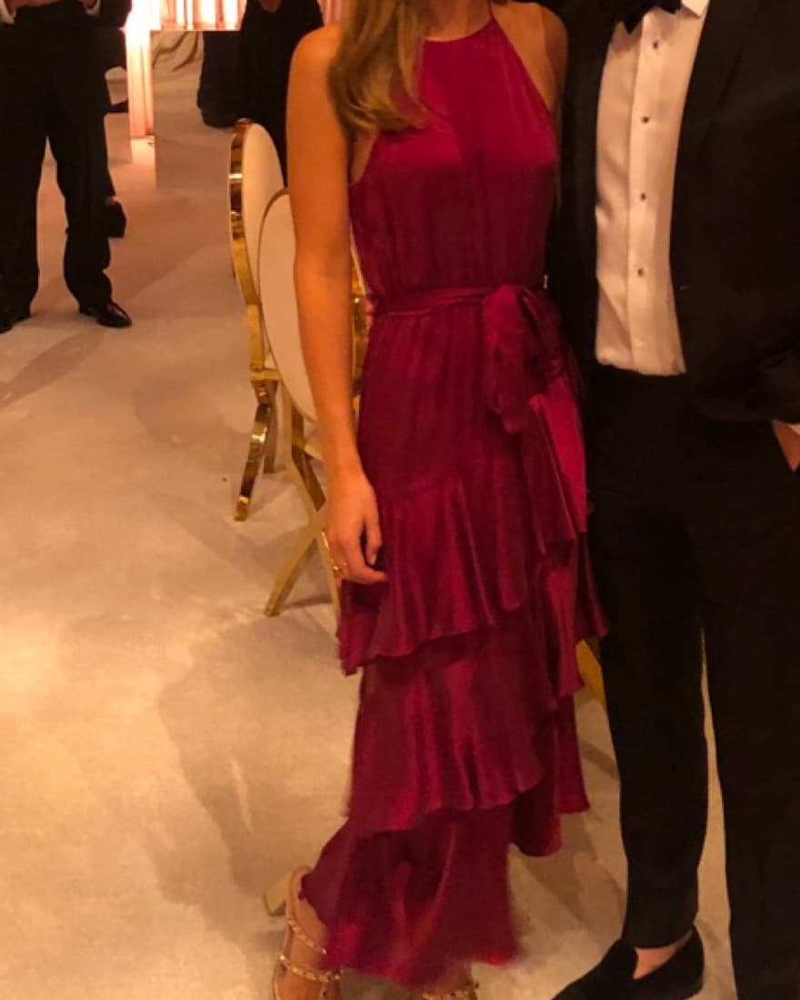 Zimmerman Assymetric Ruffle Silk Gown - Image 2