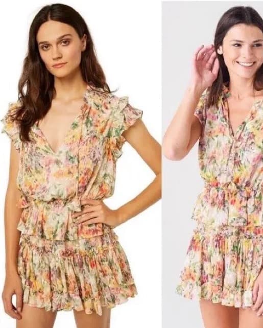 Misa Eloisa Smocked Floral-print Dress - Image 1