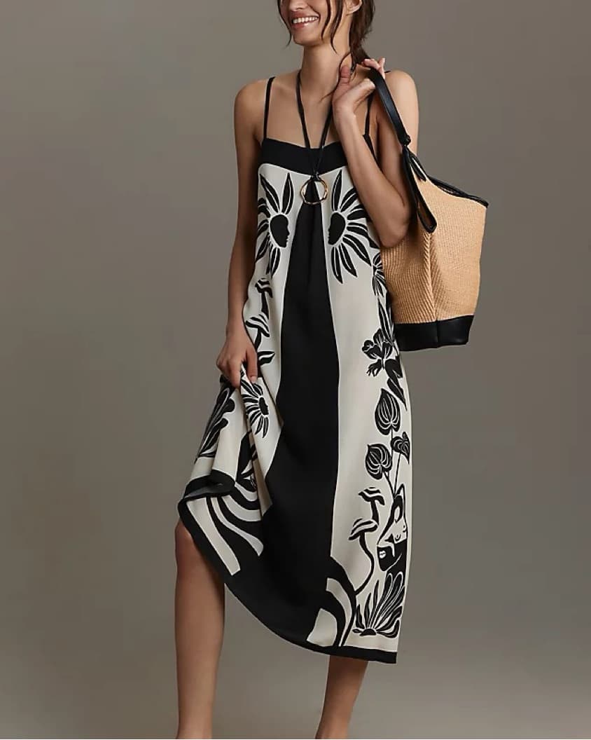 Farm Rio Floral Midi Dress - Image 1