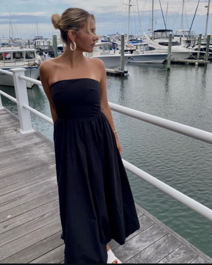 Dissh Strapless Black Maxi Dress - Image 2
